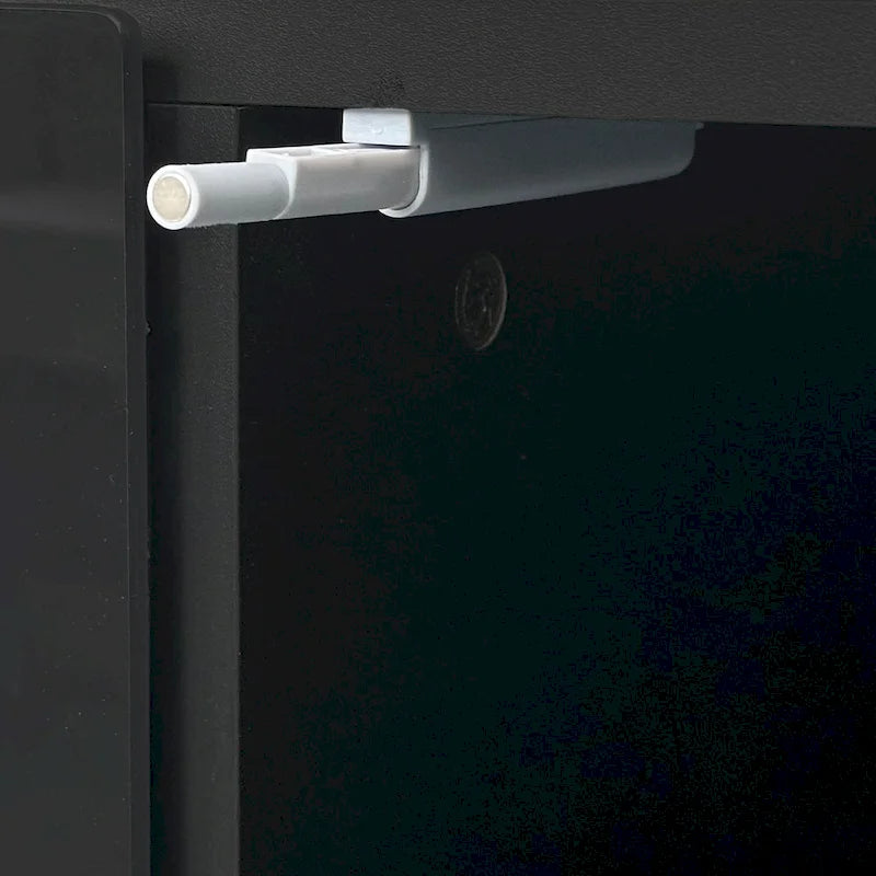 Black Modern 68.1 Fireplace TV Stand with 2 Large Cabinets for TVs Up to 78