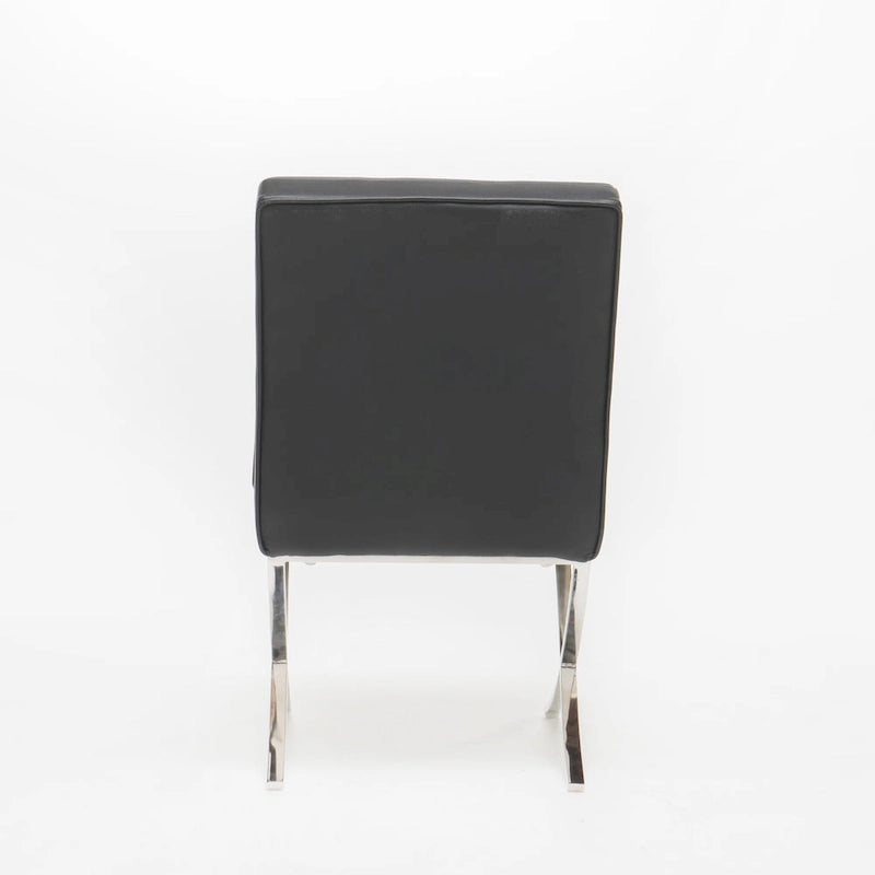 Milania Modern Button Tufted Leather Dining Chairs (Set of 2) by Christopher Knight Home