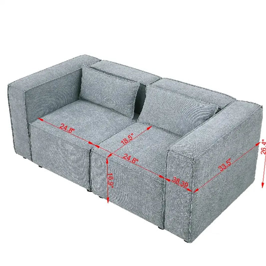 Chenille Fabric Sofa with Legs