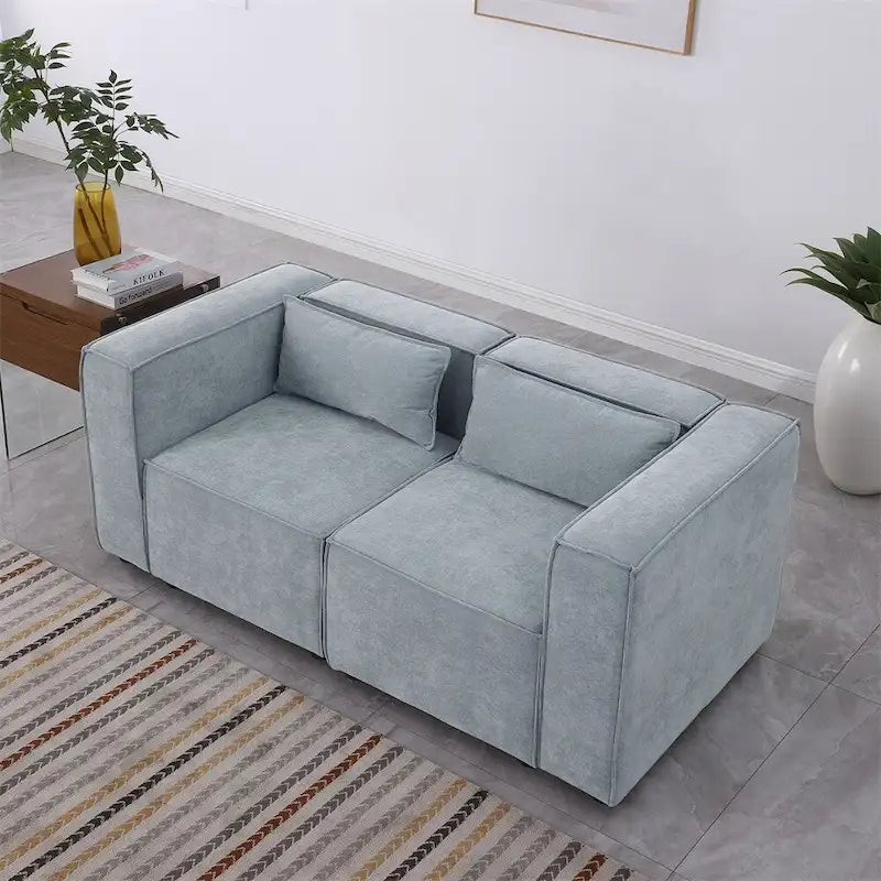Chenille Fabric Sofa with Legs