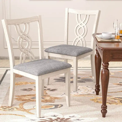 VECELO Solid Wood Dining Chairs Set of 2/4/6, Kitchen Side Chair