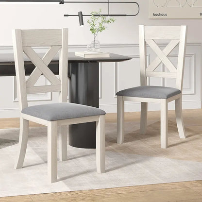 VECELO Solid Wood Dining Chairs Set of 2/4/6, Kitchen Side Chair