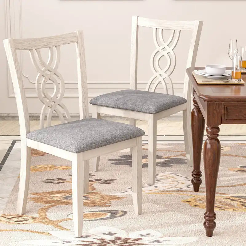VECELO Solid Wood Dining Chairs Set of 2/4/6, Kitchen Side Chair