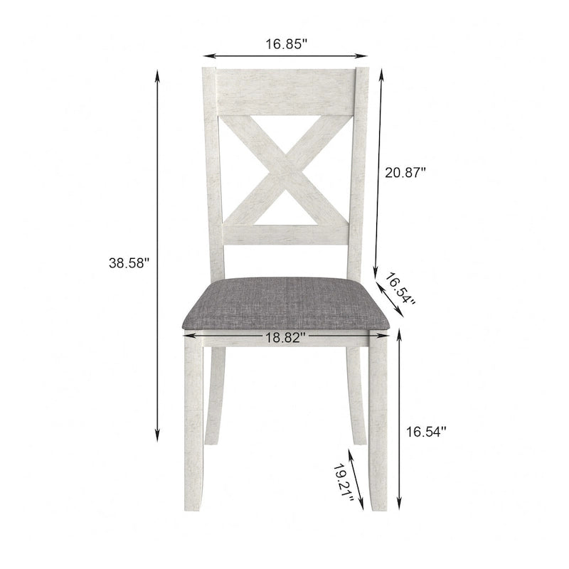 VECELO Solid Wood Dining Chairs Set of 2/4/6, Kitchen Side Chair