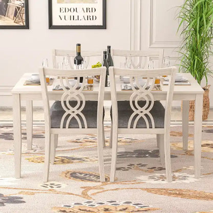 VECELO Solid Wood Dining Chairs Set of 2/4/6, Kitchen Side Chair