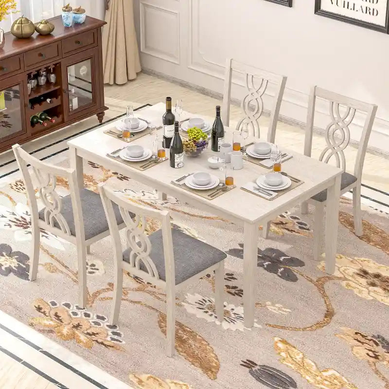 VECELO Solid Wood Dining Chairs Set of 2/4/6, Kitchen Side Chair