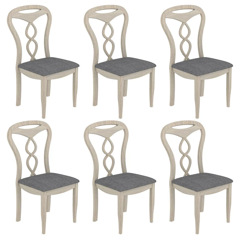 VECELO Solid Wood Dining Chairs Set of 2/4/6, Kitchen Side Chair