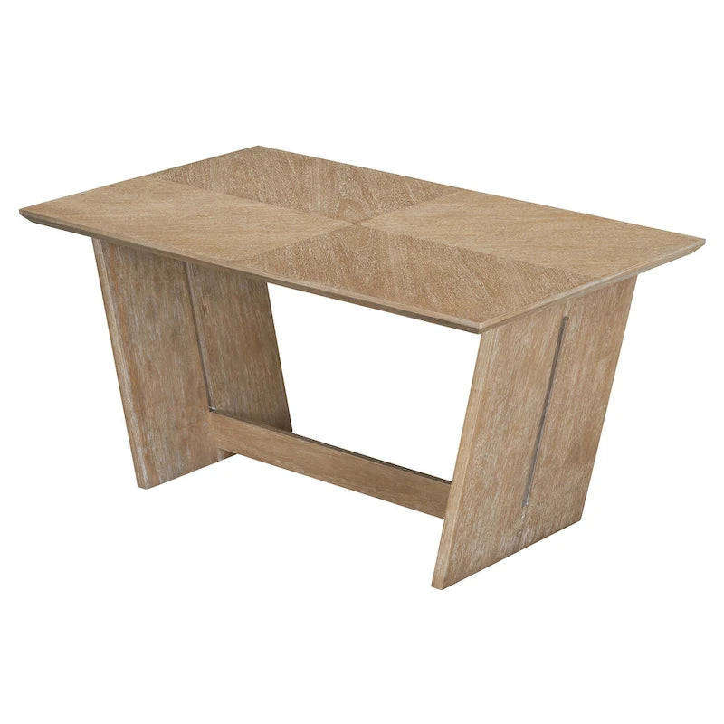 6 Pcs Dining Table Set, Wood Dining Kitchen Table and Chairs Set with Rectangular Table, 4 Upholstered Chairs and 1 Bench