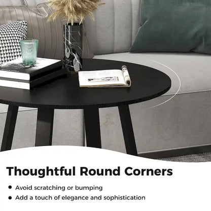 Gymax 36 Round Wooden Dining Table for 4 w/ Pedestal Base Solid