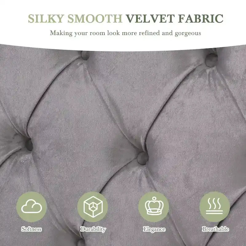 Christopher Knight Home - Alexander King Velvet Upholstered Tufted Platform Bed with Nightstands