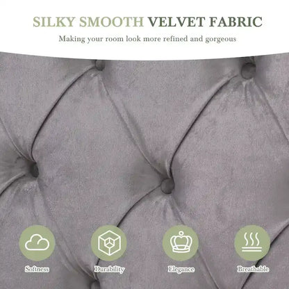 Christopher Knight Home - Alexander King Velvet Upholstered Tufted Platform Bed with Nightstands