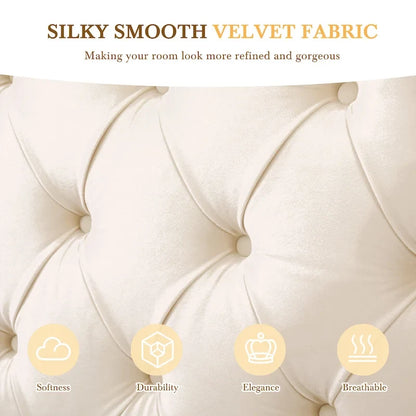 Christopher Knight Home - Alexander King Velvet Upholstered Tufted Platform Bed with Nightstands