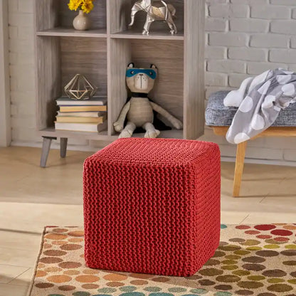Tessie Knitted Foot Stool by Christopher Knight Home