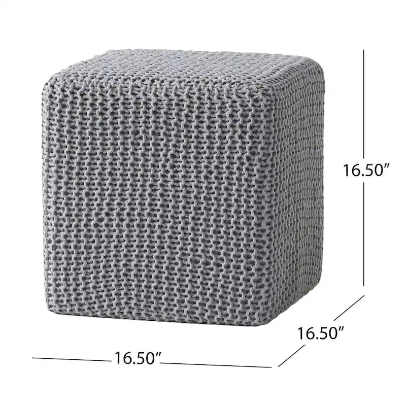 Tessie Knitted Foot Stool by Christopher Knight Home