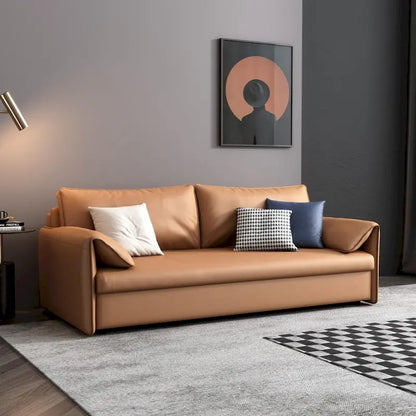 JASIWAY 65.4 Vegan Leather Sofa Bed Sleeper Sofa
