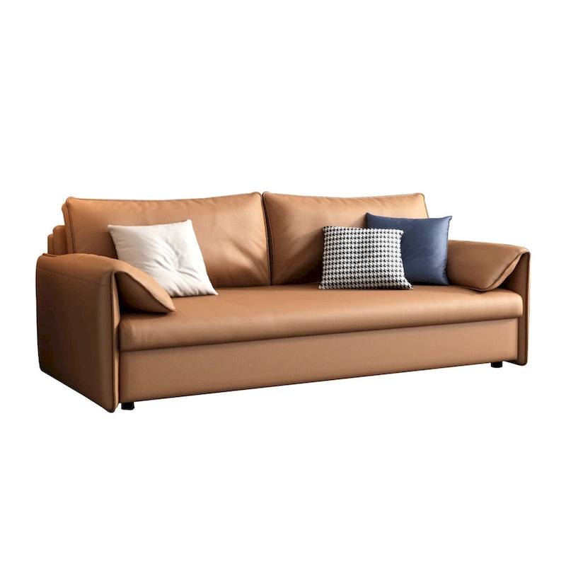 JASIWAY 65.4 Vegan Leather Sofa Bed Sleeper Sofa