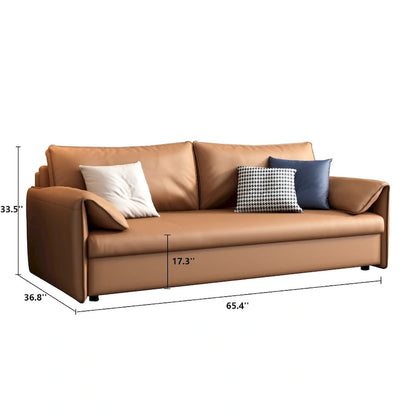 JASIWAY 65.4 Vegan Leather Sofa Bed Sleeper Sofa