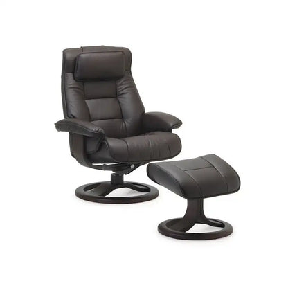 Fjords Mustang Leather Recliner and Ottoman