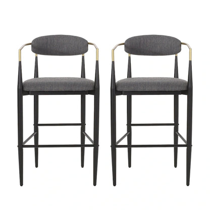 Elmore Fabric and Iron 30 Inch Barstools (Set of 2) by Christopher Knight Home
