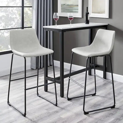 Middlebrook Prusiner 30-inch Faux Leather Bar Stool (Set of 2)