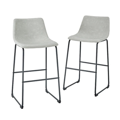 Middlebrook Prusiner 30-inch Faux Leather Bar Stool (Set of 2)