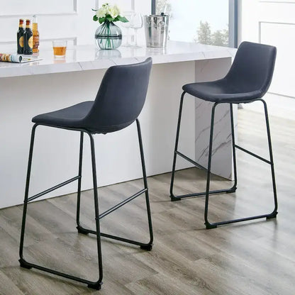 Middlebrook Prusiner 30-inch Faux Leather Bar Stool (Set of 2)