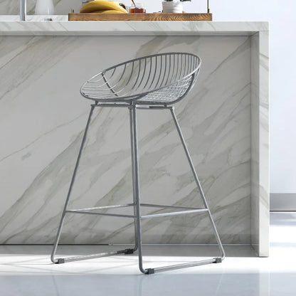 CosmoLiving by Cosmopolitan Ellis 24 Metal Counter Height Bar Stool