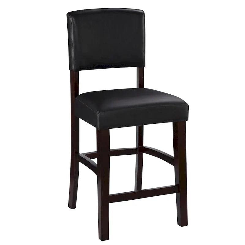 Linon Falesti Faux Leather 24.17-inch Espresso Counter Stool