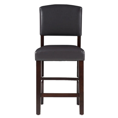 Linon Falesti Faux Leather 24.17-inch Espresso Counter Stool