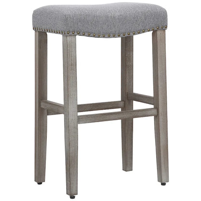 Jameson Upholstered Polyester Gray 29 Inch Bar Stool (Set Of 2)