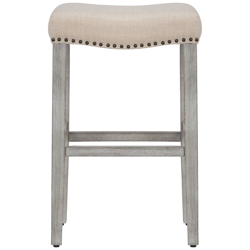Jameson Upholstered Polyester Gray 29 Inch Bar Stool (Set Of 2)