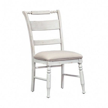 Whitney Antique Linen Slat Back Side Chair (Set of 2)