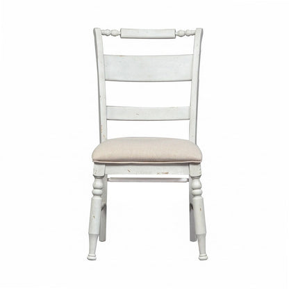 Whitney Antique Linen Slat Back Side Chair (Set of 2)