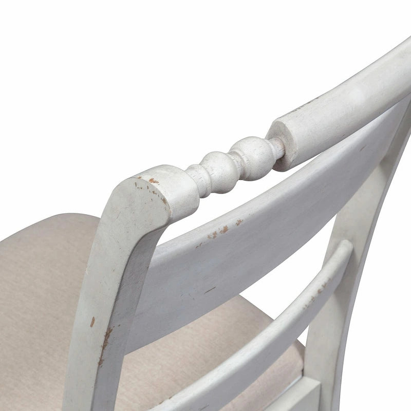 Whitney Antique Linen Slat Back Side Chair (Set of 2)