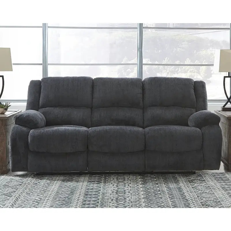 Draycoll Contemporary Reclining Sofa, Slate