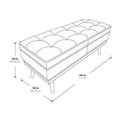 Carson Carrington Sastamala Mid-century Storage Bench