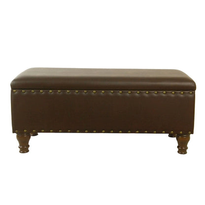 HomePop Storage Bench with Nail head Trim