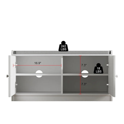 Shoe Storage Bench Storage Entryway Bench Door Cabinet Cushioned
