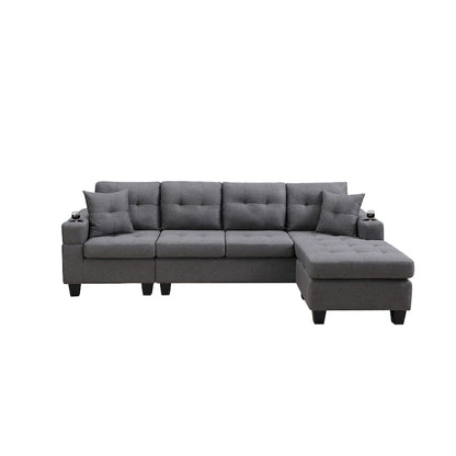 Modern Sectional Sofa with Reversible Chaise