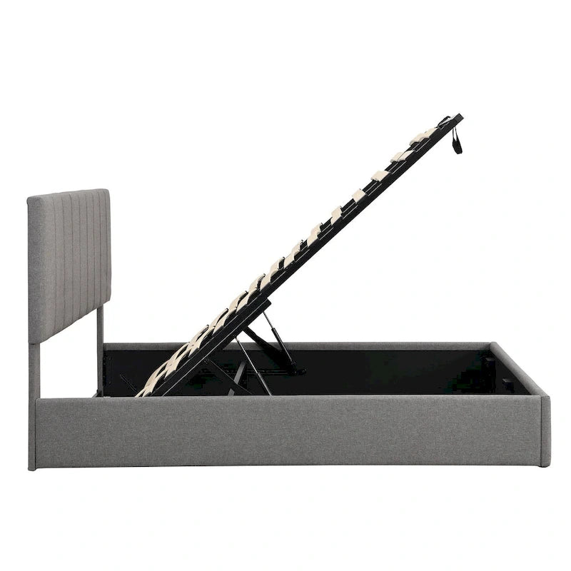 Full/Queen Upholstered Platform Bed with Lift Up Storage