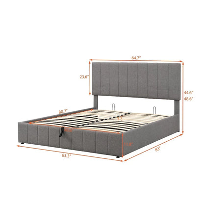 Full/Queen Upholstered Platform Bed with Lift Up Storage