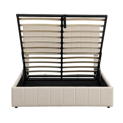 Full/Queen Upholstered Platform Bed with Lift Up Storage