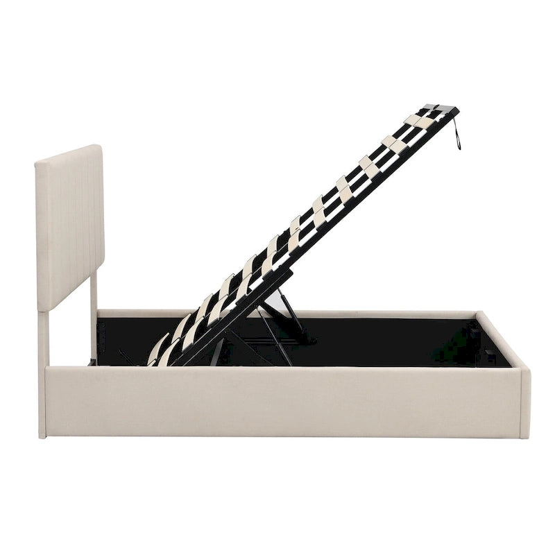 Full/Queen Upholstered Platform Bed with Lift Up Storage