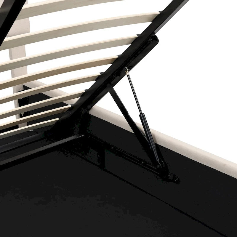 Full/Queen Upholstered Platform Bed with Lift Up Storage