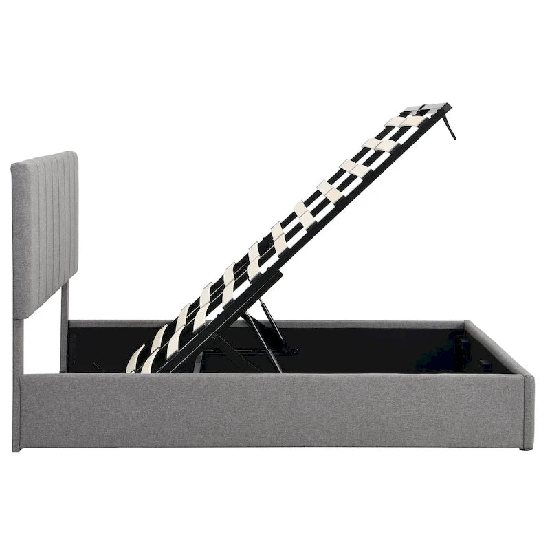 Full/Queen Upholstered Platform Bed with Lift Up Storage