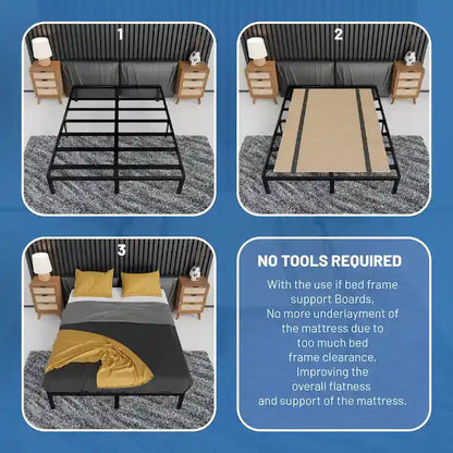 Foldable Box Spring, Bunkie Board and Bed Support Board to Minimize bed, Good for Day Bed, Trundle Bed, Bunkbed & Platform Bed