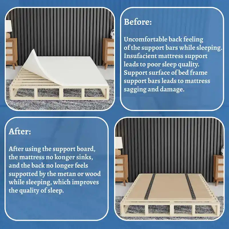 Foldable Box Spring, Bunkie Board and Bed Support Board to Minimize bed, Good for Day Bed, Trundle Bed, Bunkbed & Platform Bed