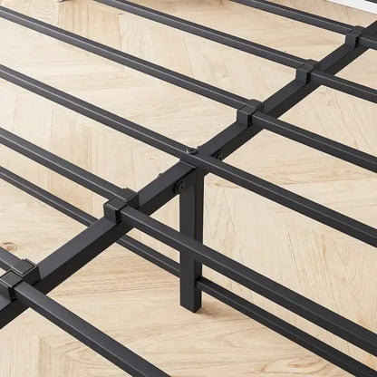 Storage Headboard Metal Bed Frame with 2 Drawers