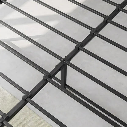 Storage Headboard Metal Bed Frame with 2 Drawers