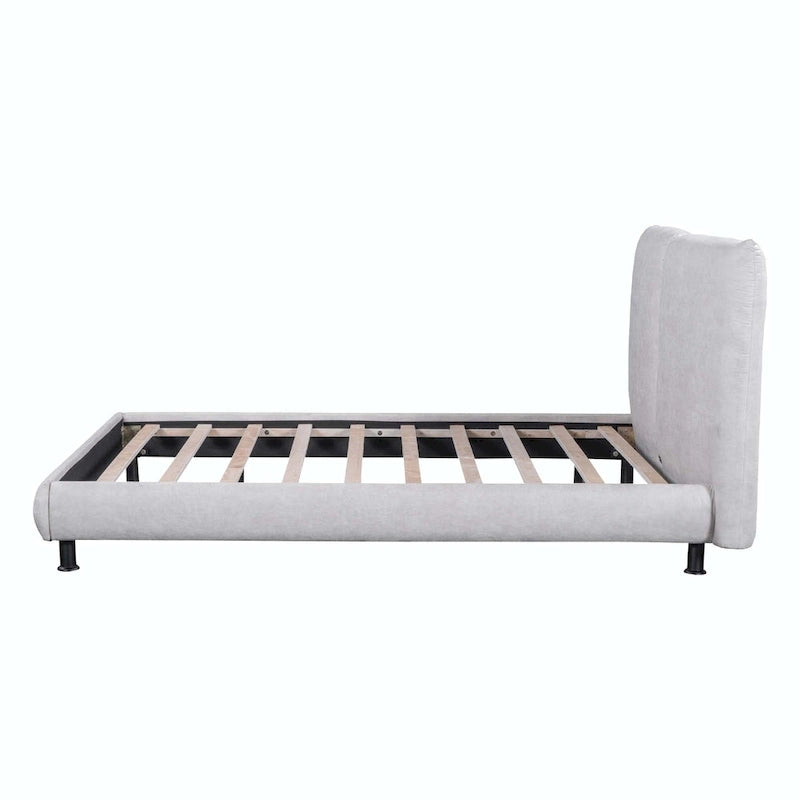 Queen Size Platform Bed with Two Large Headrests